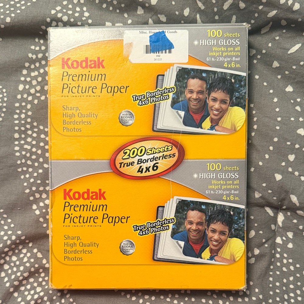 Kodak Premium Picture Paper with Yellow and Black Design